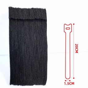 250 x bedruckte Klett-Kabelbinder Kabelkletts Klettbänd...